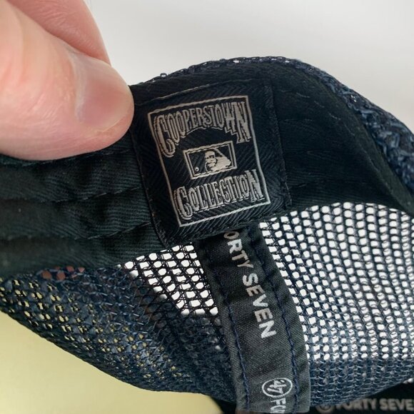 California Angels White Navy Blue 47 Brand Cooperstown Collection Trucker Hat - Picture 5 of 6